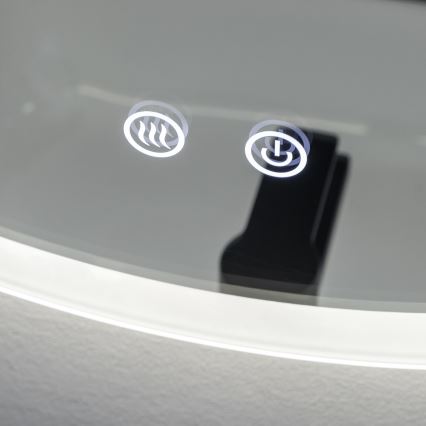 Brilagi - Oglindă încălzită pentru baie CLARA ECO, LED 12W, 230V, Ø 60 cm, IP44, CRI 90, reglabilă + CCT