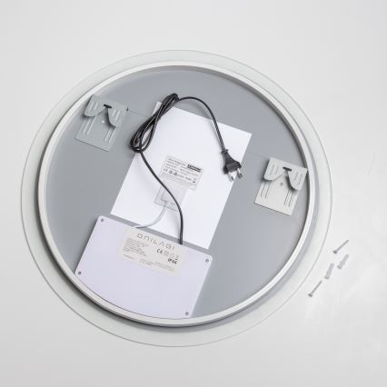 Brilagi - Oglindă încălzită pentru baie CLARA ECO, LED 12W, 230V, Ø 60 cm, IP44, CRI 90, reglabilă + CCT