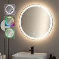 BRILAGI - Oglindă de baie încălzită LED RGBW AVA PRO LED/18W/230V Ø 60 cm IP44 CRI 90 reglabilă + CCT