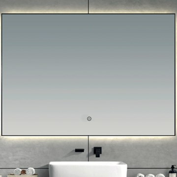 Brilagi - Oglindă de baie LED SUELLO LED/28W/230V 60x80 cm, neagră, IP44, CRI 90, reglabilă în intensitate + CCT