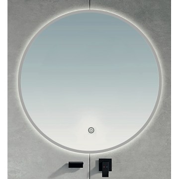BRILAGI - Oglindă de baie LED VENA SILVER LED/26W/230V Ø 80 cm IP44 CRI 90 dimabilă + CCT
