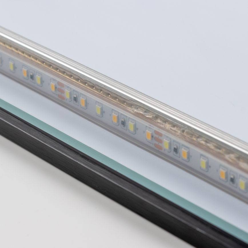 Brilagi - Oglindă de baie LED SUELLO, 24W/230V, 60 x 60 cm, neagră, IP44, CRI 90, cu reglaj de intensitate și CCT