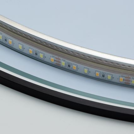 Brilagi - Oglindă LED pentru baie VENA Black LED/19W/230V Ø 60 cm IP44 CRI 90 dimmabilă + CCT
