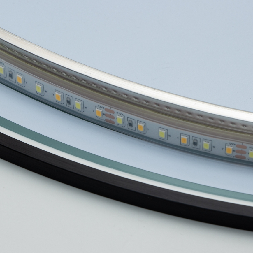 Brilagi - Oglindă LED pentru baie VENA Black LED/19W/230V Ø 60 cm IP44 CRI 90 dimmabilă + CCT
