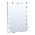 Brilagi - Oglindă de machiaj HOLLYWOOD cu LED și reglare a intensității, 15W, 230V, 3000/4000/6500K, 55x70 cm, albă