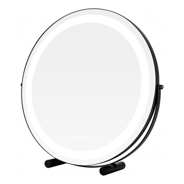 Brilagi - Oglindă de machiaj LED cu reglare a intensității CALIFORNIA LED/17W/230V 3000/4000/6500K Ø 42 cm neagră