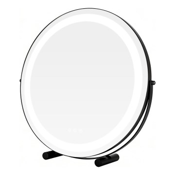 Brilagi - Oglindă de machiaj LED cu reglare a intensității FLORIDA LED/17W/230V 3000/4000/6500K Ø 42 cm neagră
