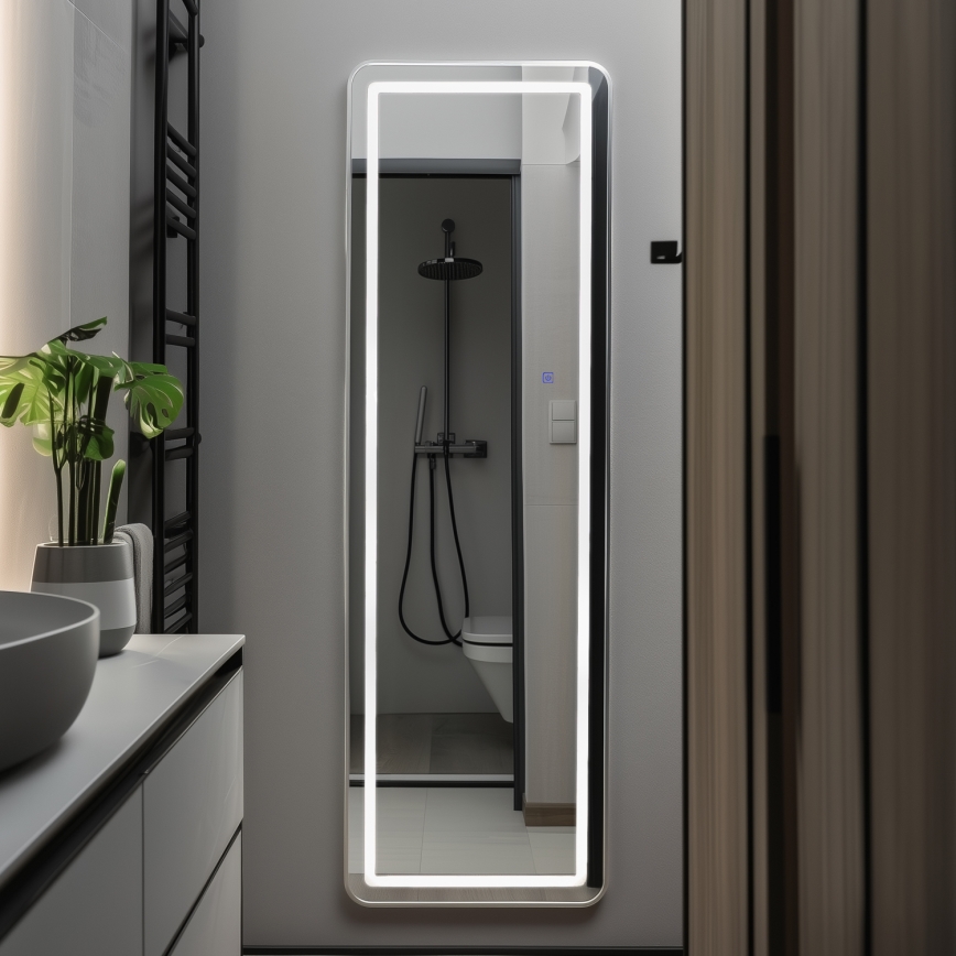 Brilagi - Oglindă de podea BELLEZA LED/42W/230V 160x50 cm IP44 CRI 90 dimmabilă + CCT