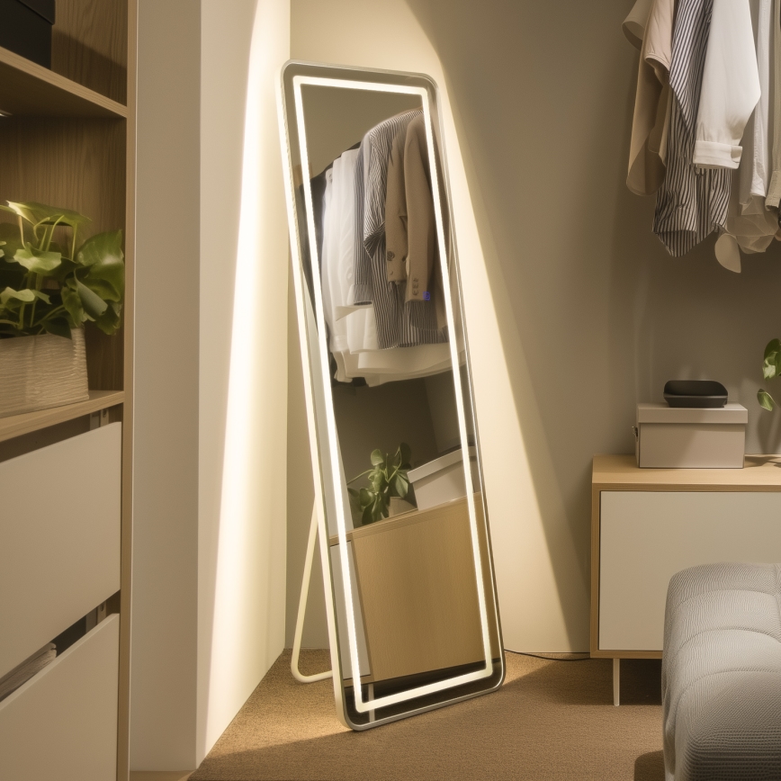 Brilagi - Oglindă de podea BELLEZA LED/42W/230V 160x50 cm IP44 CRI 90 dimmabilă + CCT