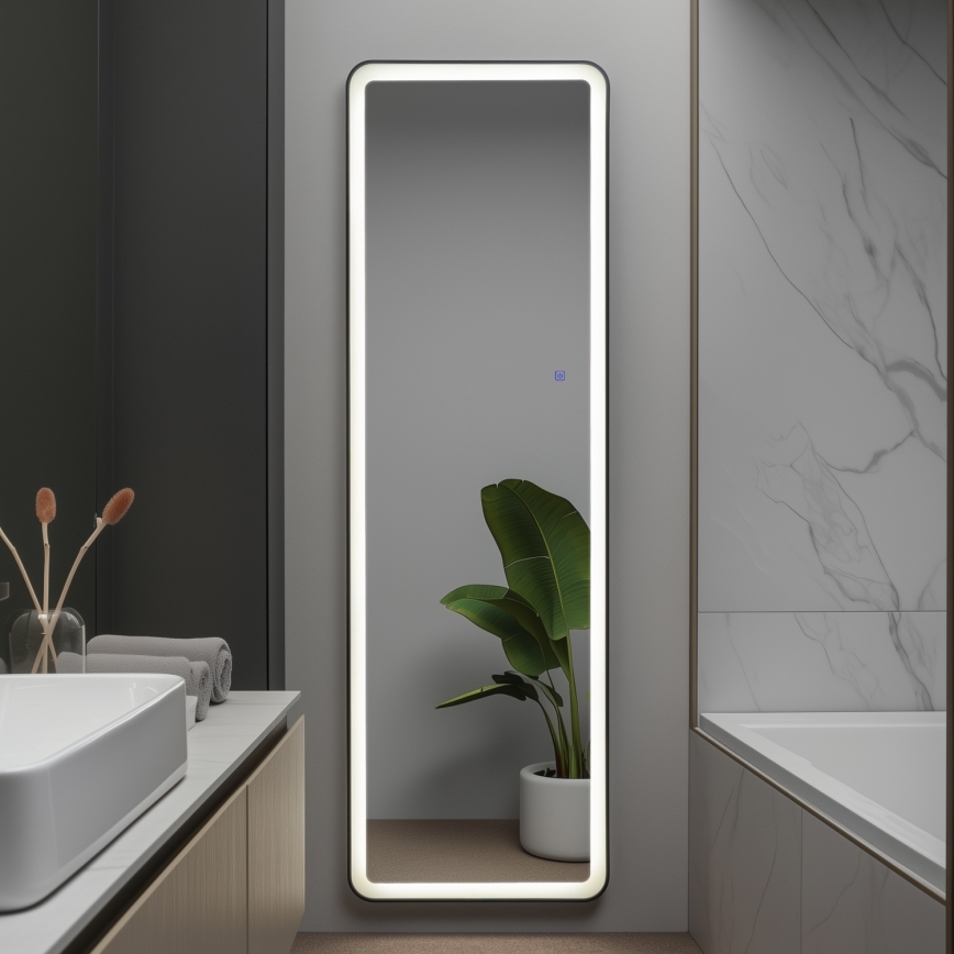 Brilagi - Oglindă de podea ELEGANZA LED/42W/230V 160x50 cm IP44 CRI 90 dimmabilă + CCT