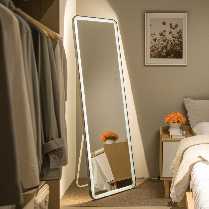 Brilagi - Oglindă de podea ELEGANZA LED/42W/230V 160x50 cm IP44 CRI 90 dimmabilă + CCT
