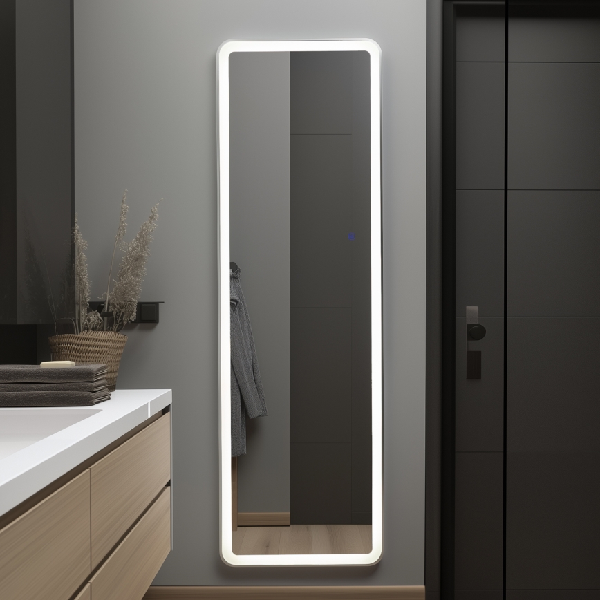 Brilagi - Oglindă de podea ELEGANZA LED/42W/230V 160x50 cm IP44 CRI 90 dimerizabilă + CCT