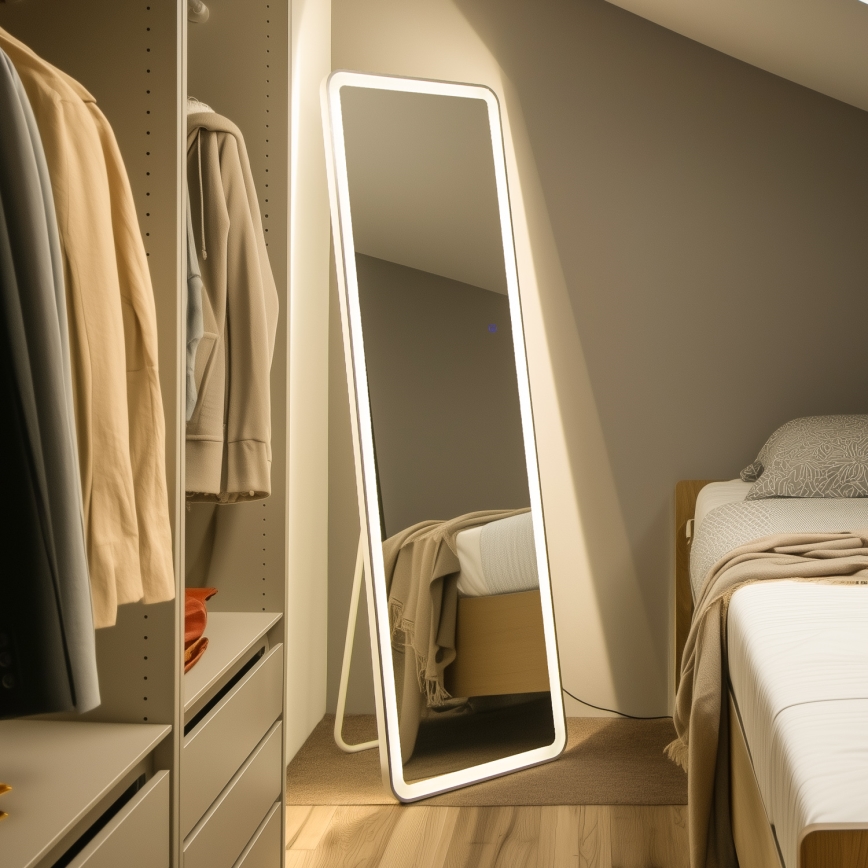 Brilagi - Oglindă de podea ELEGANZA LED/42W/230V 160x50 cm IP44 CRI 90 dimerizabilă + CCT