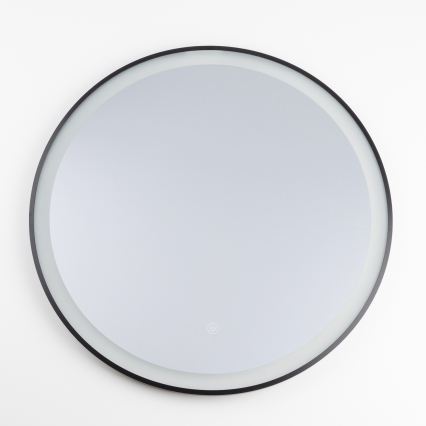 Brilagi - Oglindă LED pentru baie ASTI, 19 W / 230 V, Ø 60 cm, neagră, IP44, CRI 90, reglabilă + CCT