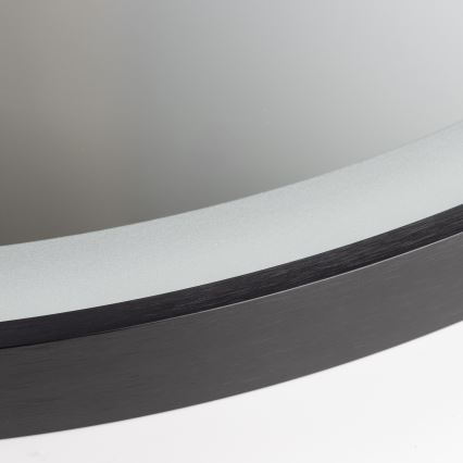 Brilagi - Oglindă LED pentru baie ASTI, 19 W / 230 V, Ø 60 cm, neagră, IP44, CRI 90, reglabilă + CCT