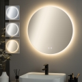 BRILAGI - Oglindă LED de baie încălzită DEMI PRO, 20W, 230V, Ø 60 cm, IP44, CRI 90, dimabilă + CCT
