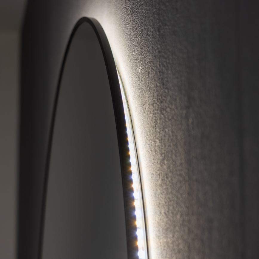 Brilagi - Oglindă LED pentru baie VENA BLACK LED/26W/230V Ø 80 cm IP44 CRI 90 dimabilă + CCT