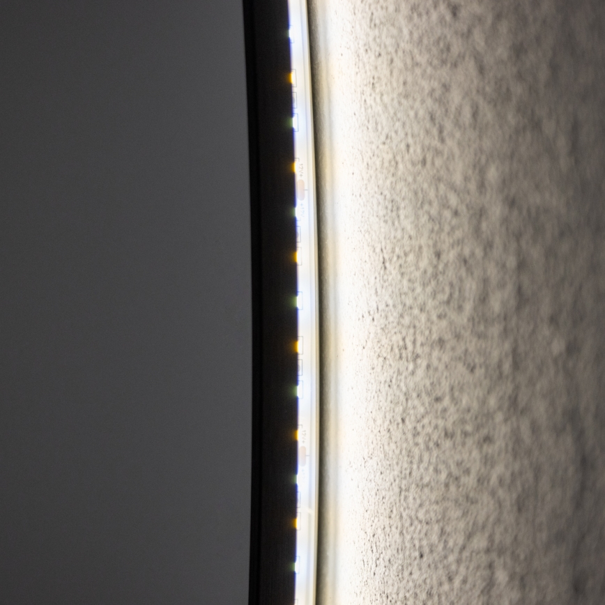 Brilagi - Oglindă LED pentru baie VENA BLACK LED/26W/230V Ø 80 cm IP44 CRI 90 dimabilă + CCT
