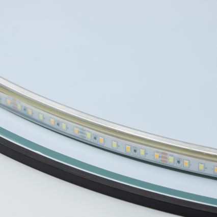 Brilagi - Oglindă LED pentru baie VENA BLACK LED/26W/230V Ø 80 cm IP44 CRI 90 dimabilă + CCT