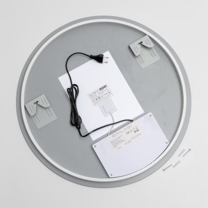 Brilagi - Oglindă LED de baie încălzită DEMI PRO, 20W, 230V, Ø 60 cm, IP44, CRI 90, dimabilă + CCT