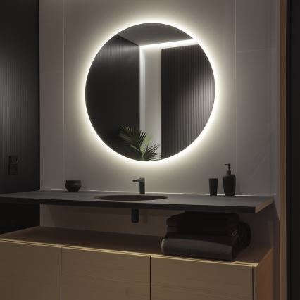Brilagi - Oglindă de baie LED LUNA, Ø100 cm, 32 W, 230 V, IP44, CRI 90, reglabilă, CCT