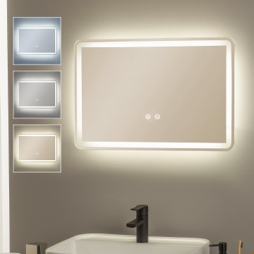 Brilagi - Oglindă LED pentru baie BELLA, reglabilă, cu încălzire anti-aburire și iluminare integrată LED/12W/230V 40x60 cm 3000/4000/6500K IP44