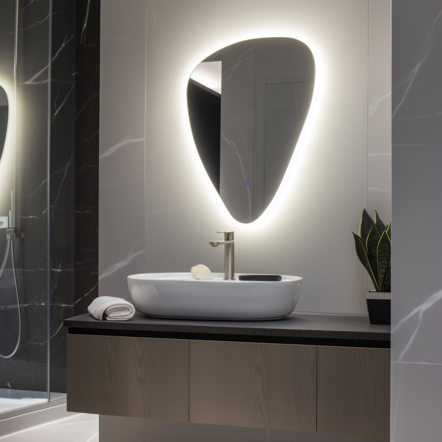 Brilagi - Oglindă LED de baie GOCCIA LED/19W/230V 67x50 cm IP44 CRI 90 reglabilă + CCT