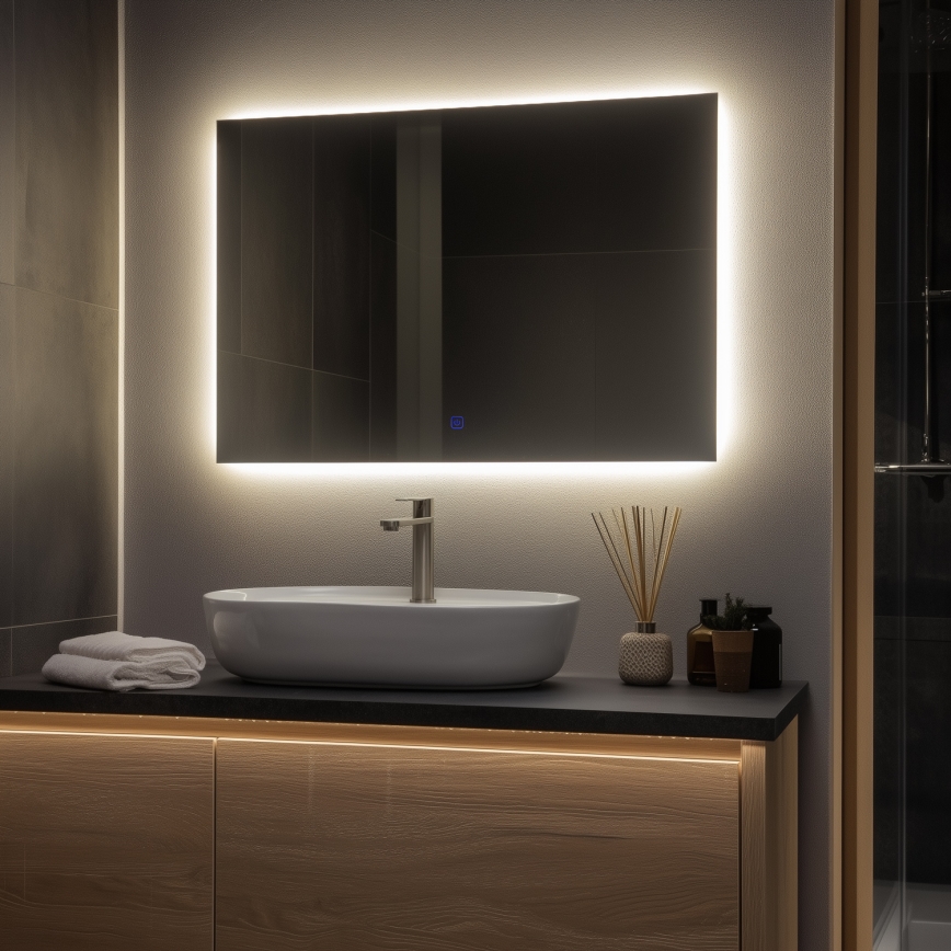 Brilagi - Oglindă LED pentru baie LUCE LED/30W/230V 60x90 cm IP44 CRI 90 dimmabilă + CCT