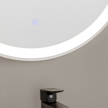 Brilagi - Oglindă LED de baie TORINO LED/19W/230V diametru 60 cm argintie IP44 CRI 90 reglabilă + CCT