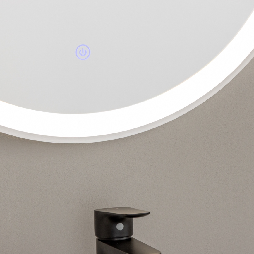 Brilagi - Oglindă LED de baie TORINO LED/19W/230V diametru 60 cm argintie IP44 CRI 90 reglabilă + CCT