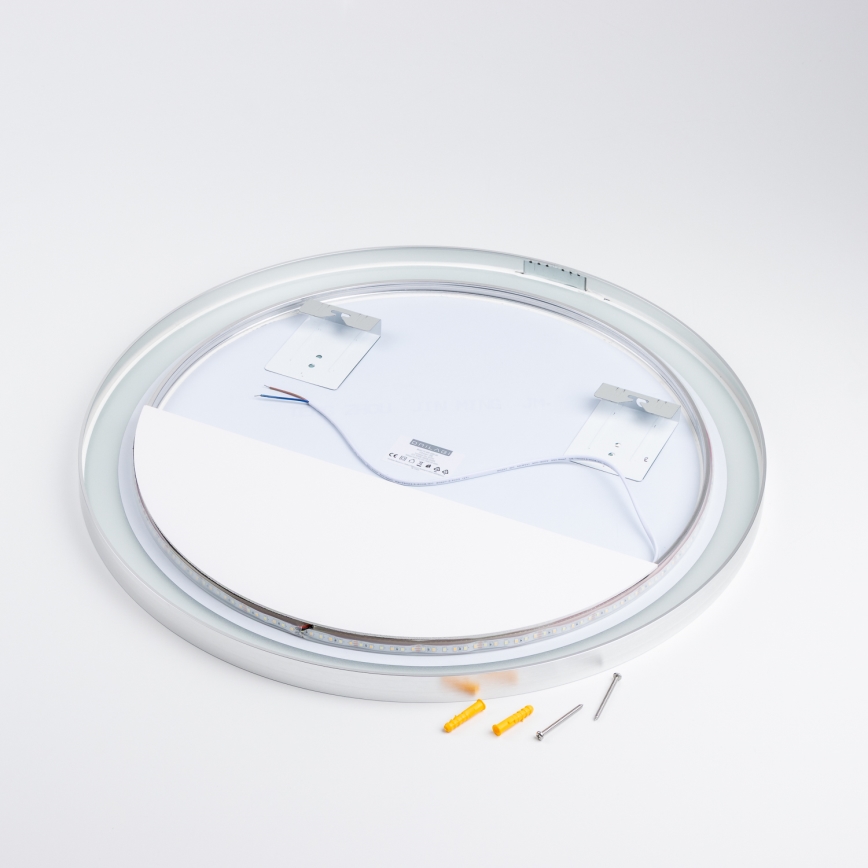 Brilagi - Oglindă LED de baie TORINO LED/19W/230V diametru 60 cm argintie IP44 CRI 90 reglabilă + CCT