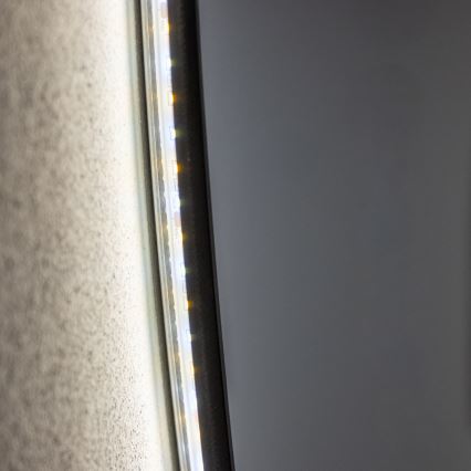 Brilagi - Oglindă de baie LED VENA BLACK, 32W/230V, Ø 100 cm, IP44, CRI 90, reglabilă + CCT