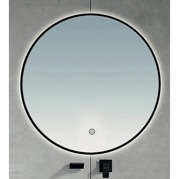 Brilagi - Oglindă LED pentru baie VENA BLACK LED/26W/230V Ø 80 cm IP44 CRI 90 dimabilă + CCT