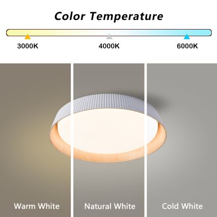 Brilagi - Plafonieră LED reglabilă ORINO LED/54W/230V 3000-6000K albă Ø 43 cm + telecomandă