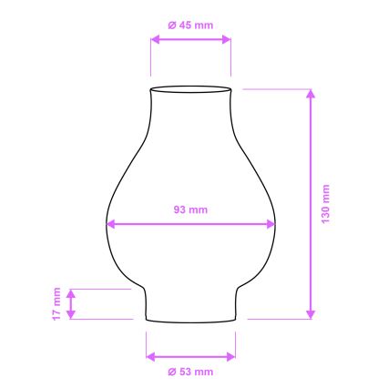 Brilagi - Sticlă de schimb pentru candelabru și aplică de perete ROATA, VELA, RUSTIC, QUEEN, TIMONA, soclu E14, albă