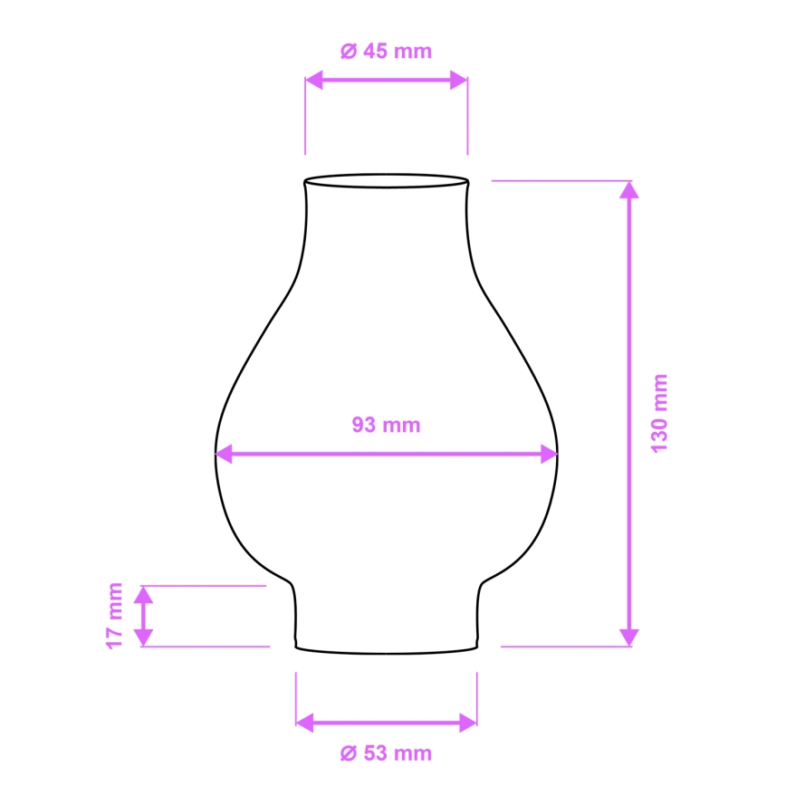 Brilagi - Sticlă de schimb pentru candelabru și aplică de perete ROATA, VELA, RUSTIC, QUEEN, TIMONA, soclu E14, albă