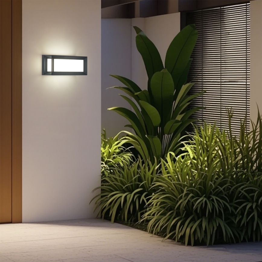 Brilagi - Aplică LED de perete pentru exterior cu senzor PARKER LED/12W/230V antracit IP44