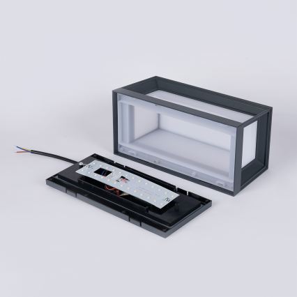 Brilagi - Aplică LED de perete pentru exterior cu senzor PARKER LED/12W/230V antracit IP44