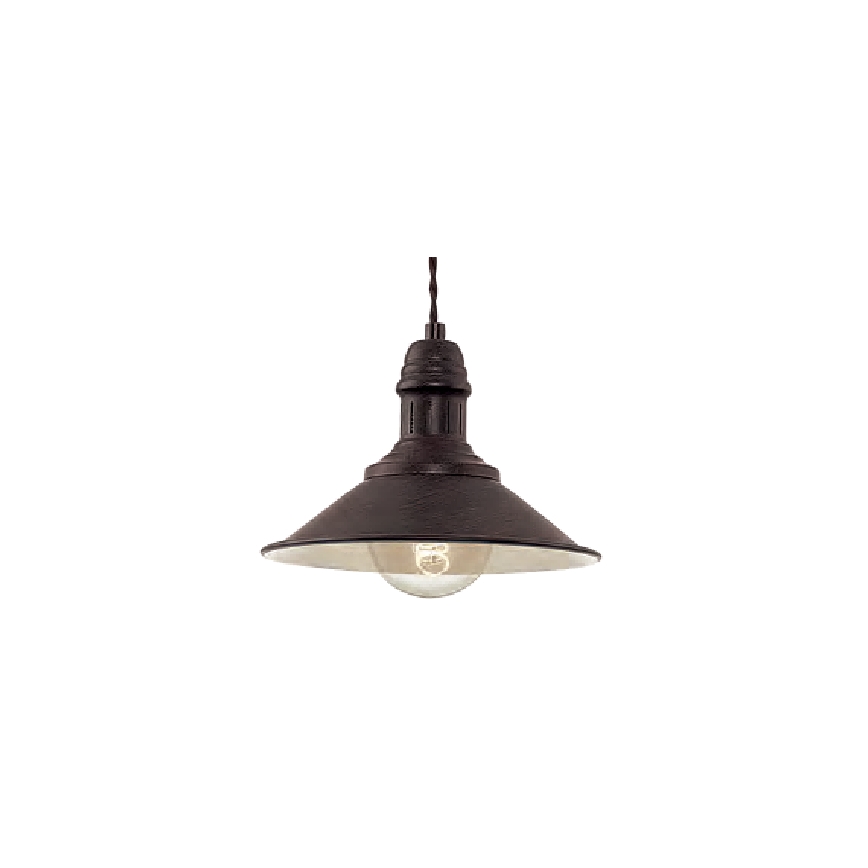 Brilagi - Pendul cu cablu FORGE 1xE27/60W/230V Ø 22 cm maro