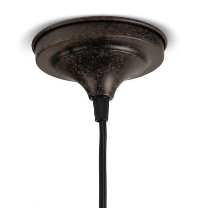 BRILAGI - Pendul cu cablu FORGE 1xE27/60W/230V Ø 22 cm maro