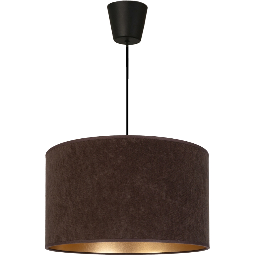 Brilagi - Pendul cu cablu VELVET, 1xE27/60W/230V, diam. 40 cm, maro/auriu