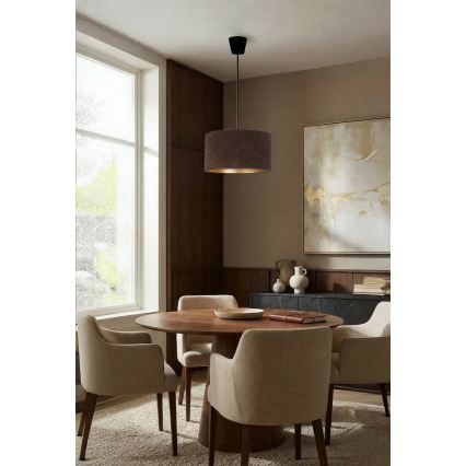 Brilagi - Pendul cu cablu VELVET, 1xE27/60W/230V, diam. 40 cm, maro/auriu