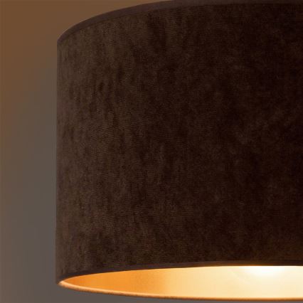 Brilagi - Pendul cu cablu VELVET, 1xE27/60W/230V, diam. 40 cm, maro/auriu