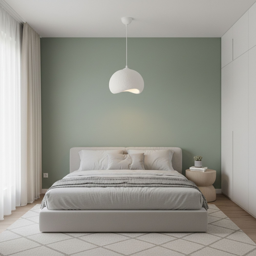 Brilagi - Pendul cu cablu WABI SABI 1xE27/40W/230V Ø34 cm alb