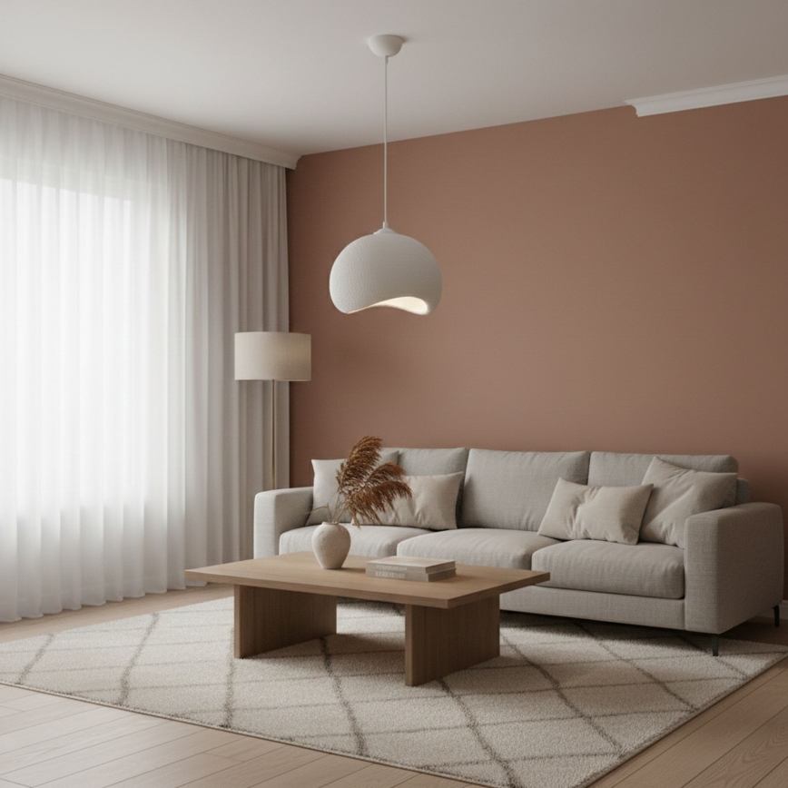 Brilagi - Pendul cu cablu WABI SABI 1xE27/40W/230V Ø34 cm alb