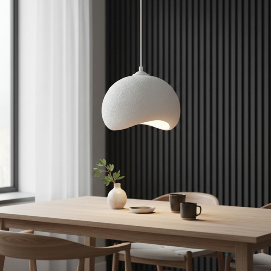 Brilagi - Pendul cu cablu WABI SABI 1xE27/40W/230V Ø34 cm alb