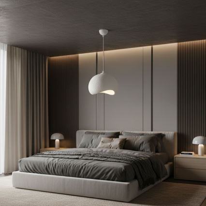 Brilagi - Pendul cu cablu WABI SABI 1xE27/40W/230V Ø34 cm alb