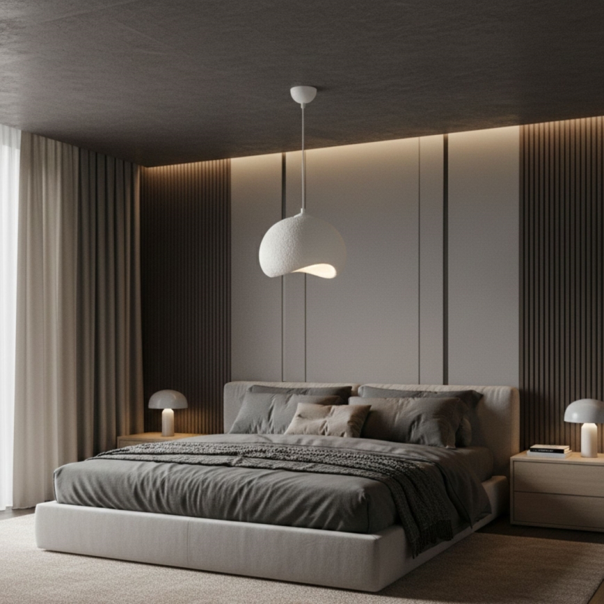 Brilagi - Pendul cu cablu WABI SABI 1xE27/40W/230V Ø34 cm alb