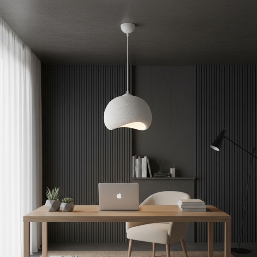 Brilagi - Pendul cu cablu WABI SABI 1xE27/40W/230V Ø34 cm alb