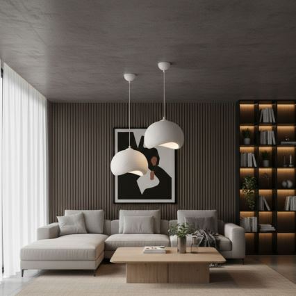 Brilagi - Pendul cu cablu WABI SABI 1xE27/40W/230V Ø34 cm alb